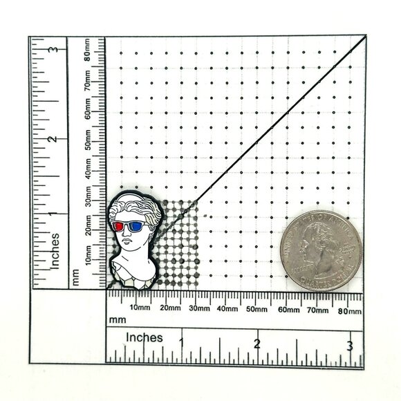 🤩New Oz Enamel Pin Fashionable Greek Sculpture Famous people statue broch White - Picture 7 of 7